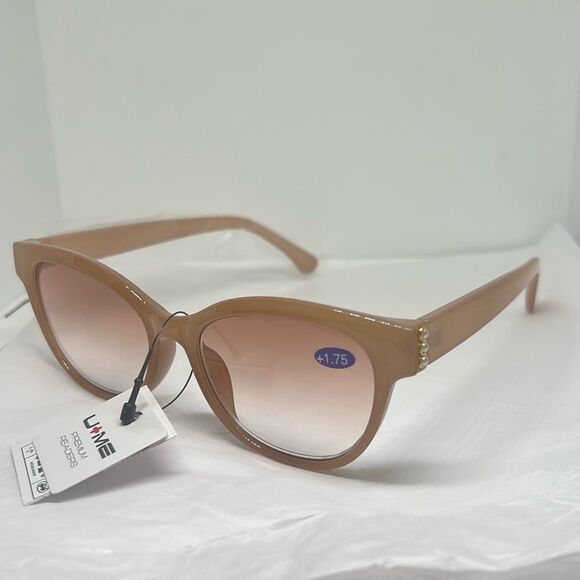 U-ME Women’s Cat Eye Reading Sunglasses +1.75 with UV Protection – Pearl Accent - Picture 1 of 3